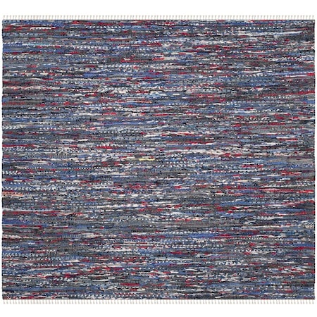 Safavieh Rag Rug Square Area Rug Blue & Multicolor - 6 x 6 ft. RAR128B-6SQ